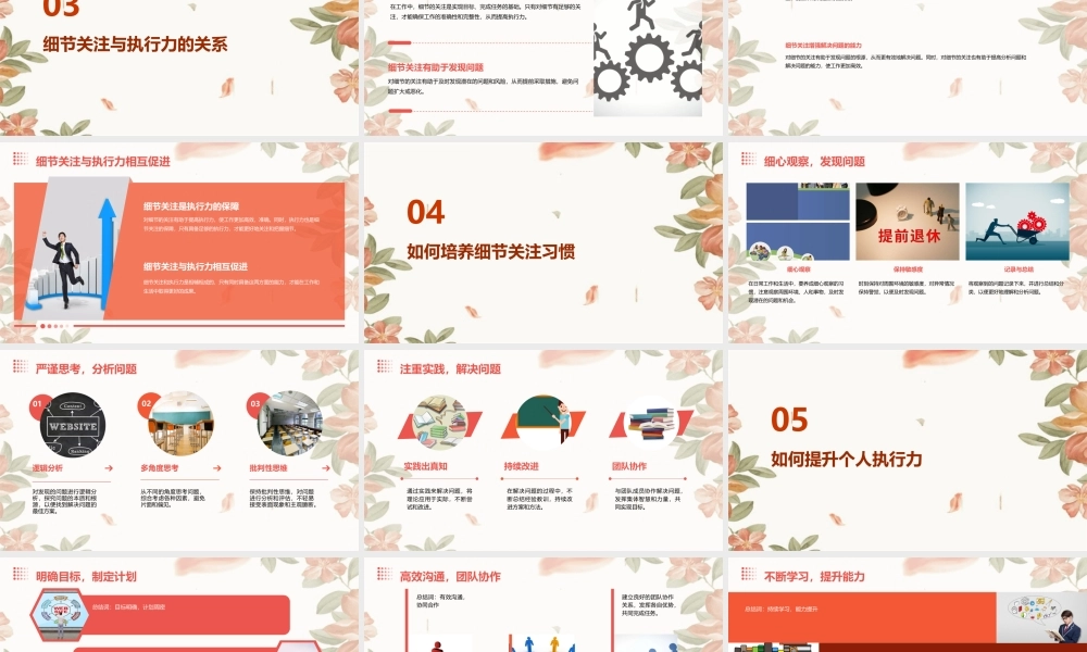 细节关注执行力课件