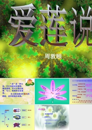 北师大版八年级语文下册爱莲说2ppt 课件