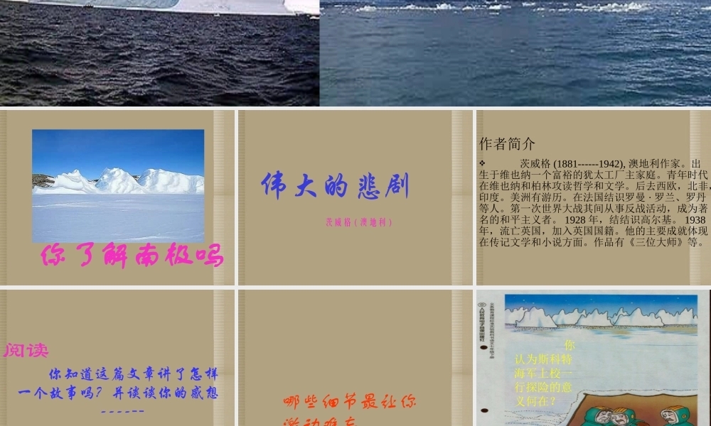 中学七年级语文下册(伟大的悲剧)课件 新人教版 课件