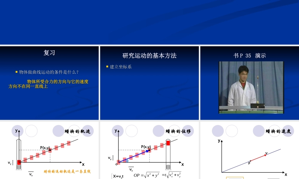 九年级物理运动的合成与分解课件新人教版 课件