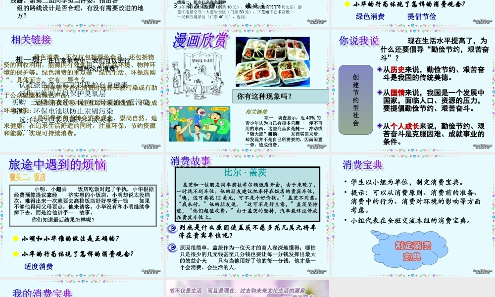 九年级政治学会合理消费课件示例一 新课标 人教版 课件