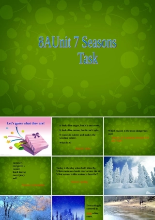 八年级英语上册 Unit 7 Seasons知识梳理课件1 (新版)牛津版 课件