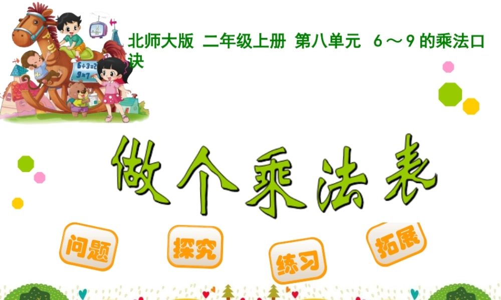 做个乘法表课件