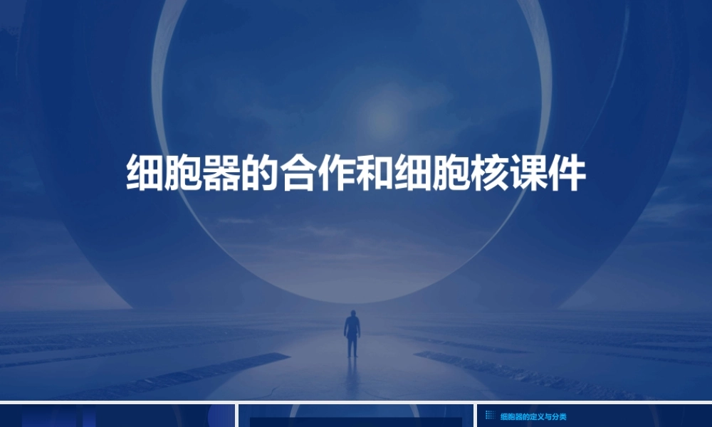 细胞器的合作和细胞核课件