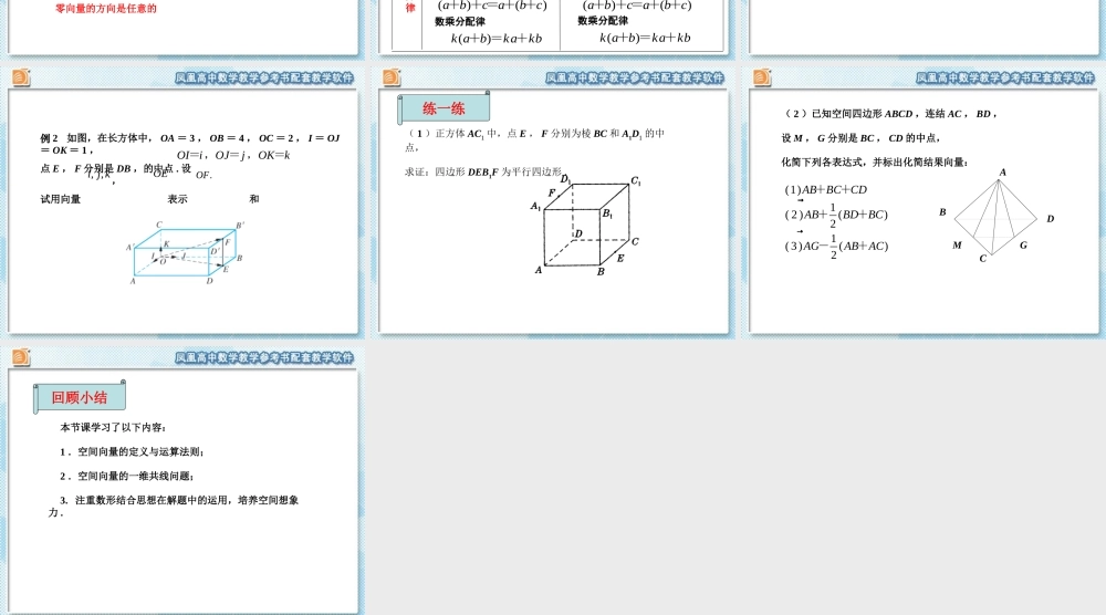 空间向量及其线性运算