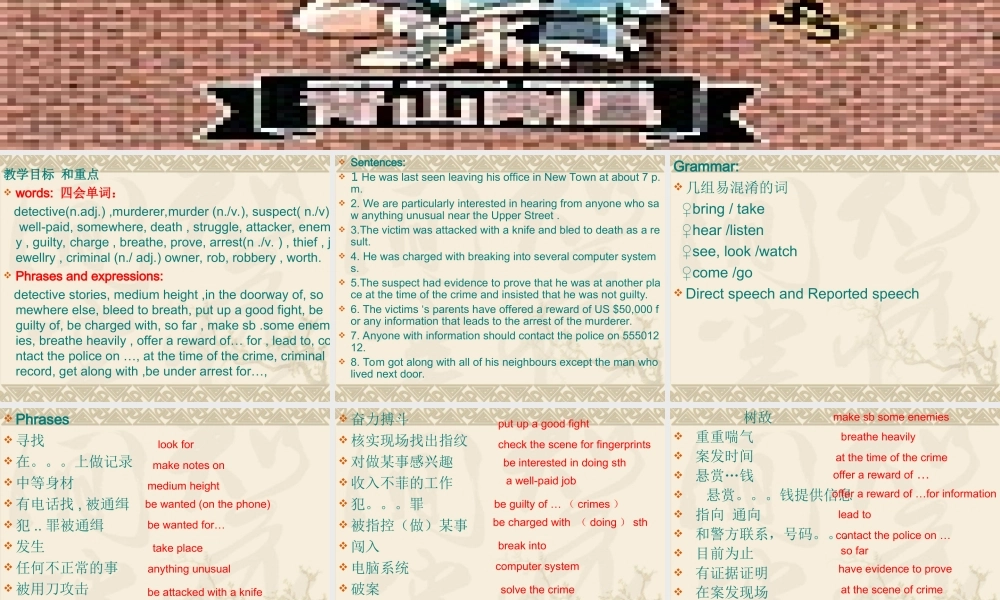 初三英语Unit6复习课件 牛津英语 课件