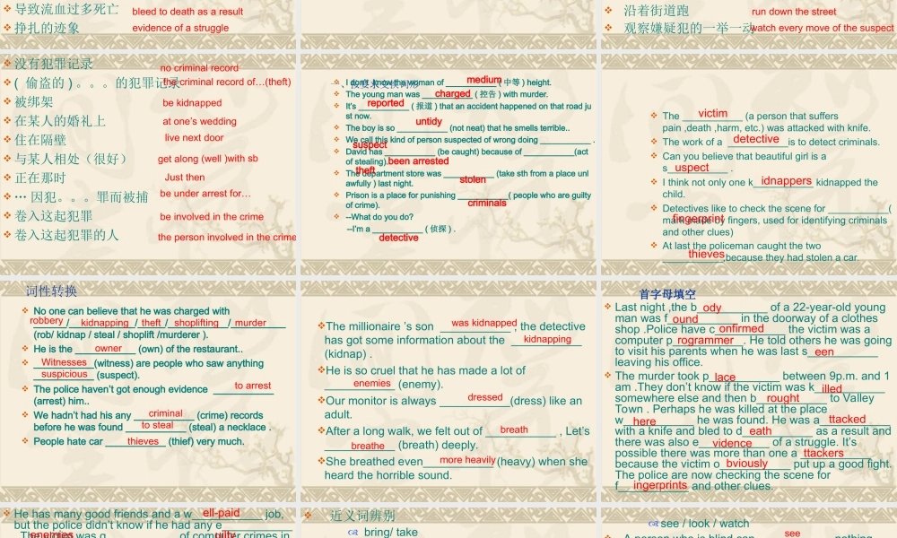 初三英语Unit6复习课件 牛津英语 课件