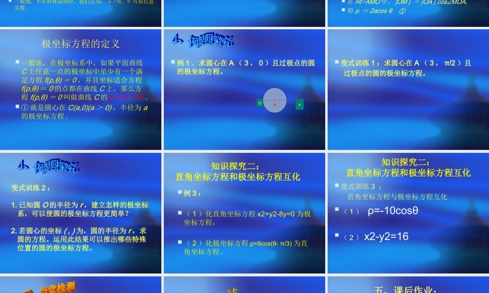 简单的极坐标方程1(1)