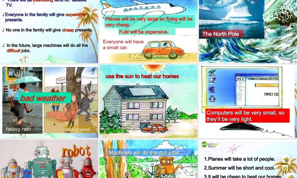 七年级英语上册 ]Module 4 Life in the future Unit2 Everyone will have a small car课件 外研版 课件