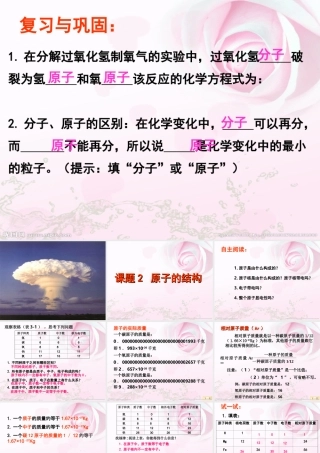 课题2原子的结构（1）