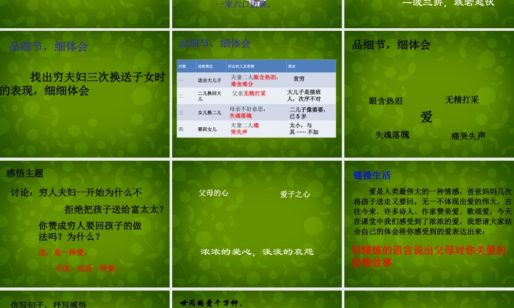 八年级语文上册 15 父母的心课件 苏教版 课件