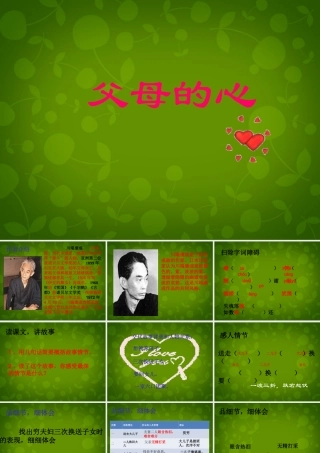 八年级语文上册 15 父母的心课件 苏教版 课件