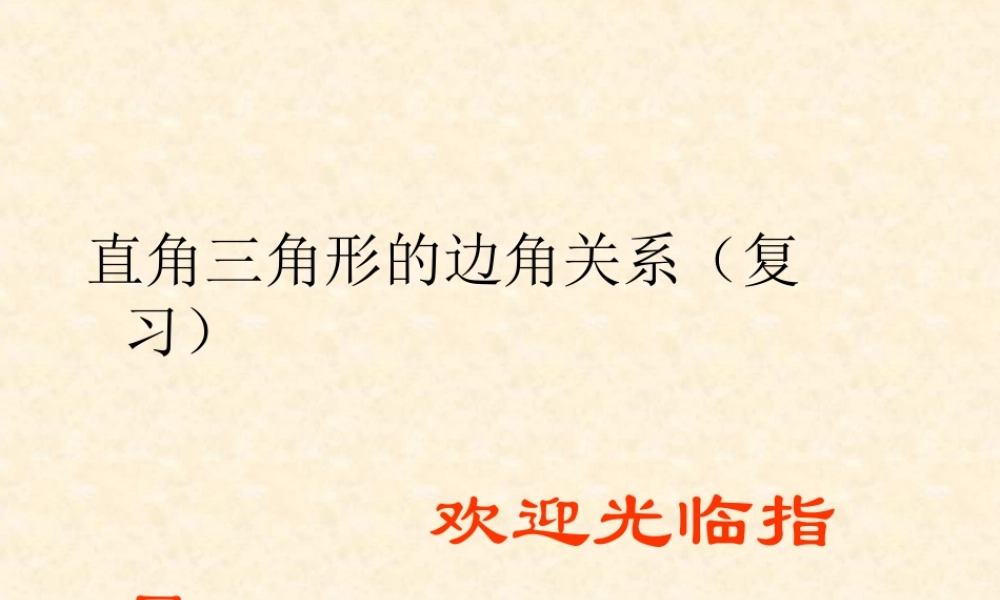 九年级数学第一章直角三角形的边角关系课件北师大版 课件