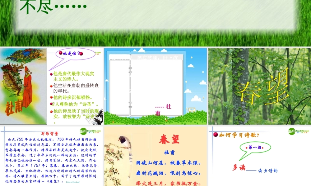 八年级语文上册 第五单元之(春望)课件 新人教版 课件