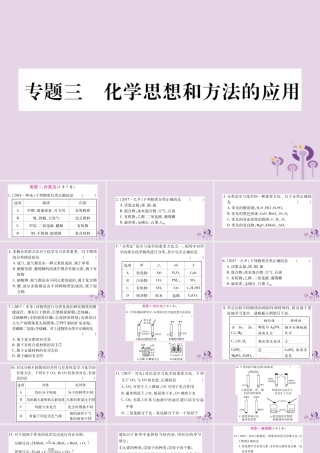 中考化学复习 第二部分 重难题型专题突破 专题三 化学思想和方法的应用(精讲)课件