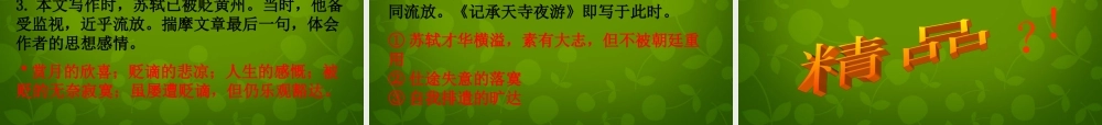 八年级语文上册 17 记承天寺夜游课件 苏教版 课件