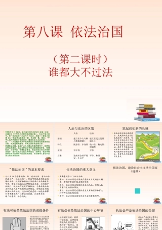 九年级政治 第八课第二框谁都大不过法课件 人民版 课件