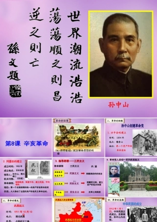 中学八年级历史上册 第8课 辛亥革命课件 新人教版 课件