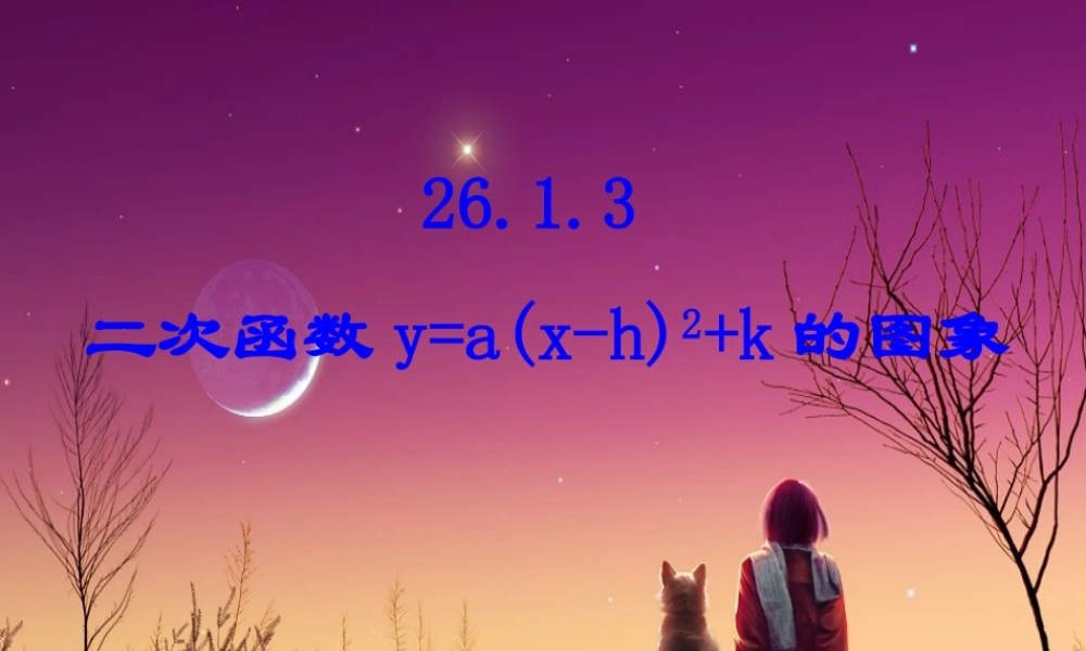 二次函数的图像第课时