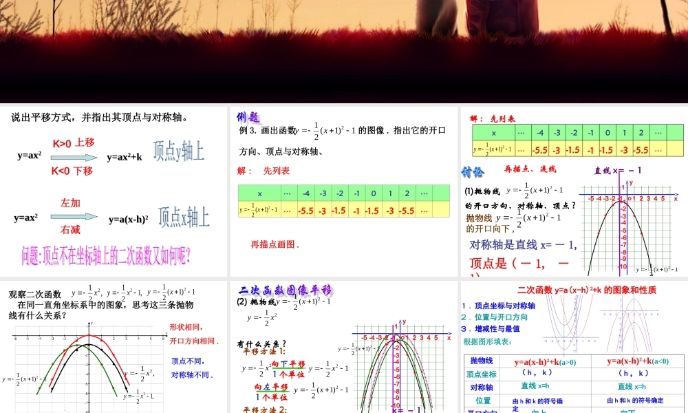 二次函数的图像第课时