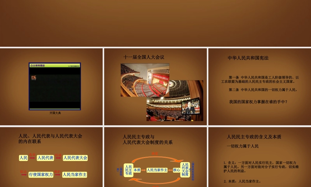 九年级政治全册(第9课 人民是国家的主人)课件 新人教版 课件