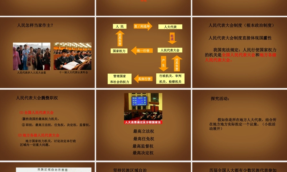 九年级政治全册(第9课 人民是国家的主人)课件 新人教版 课件