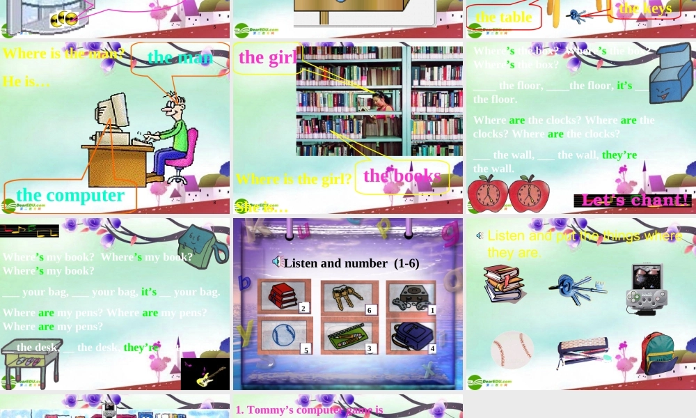 七年级英语上册 unit 4 Where is my backpack 第一课时课件 人教新目标版 课件