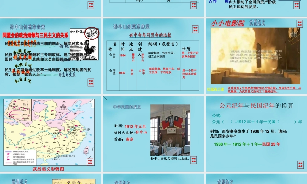 中学八年级历史上册(第8课 辛亥革命)课件 新人教版 课件