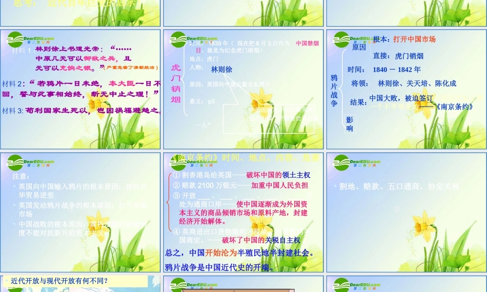 中考历史 第一轮复习课件－八上第一单元侵略与反抗 课件北师版 八年级历史 中考考点第一轮复习课件(原创精品 针对陕西中考)北师大版 ( 六套)