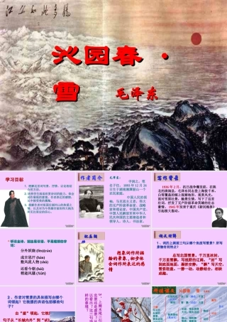 九年级语文沁园春 雪课件