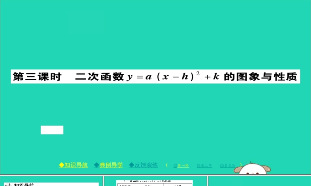 九年级数学下册 第26章 二次函数 2622 二次函数yax2bxc的图象与性质(第3课时)习题课件 (新版)华东师大版 课件