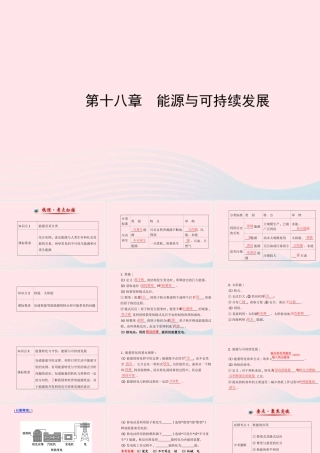 九年级物理全册 第十八章能源与可持续发展课件 (新版)苏科版 课件