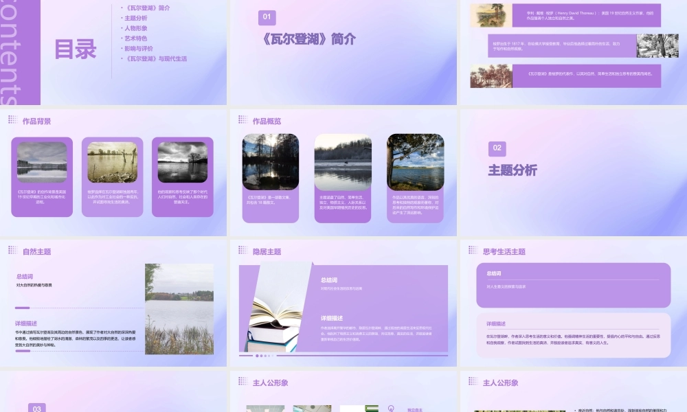 精选版《瓦尔登湖》赏析课件