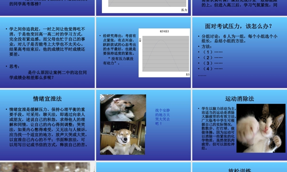 如何克服考试焦虑——心理导航主题班会