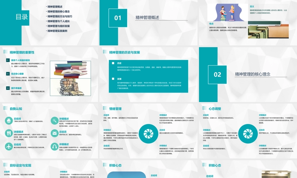 精神管理理论知识课件