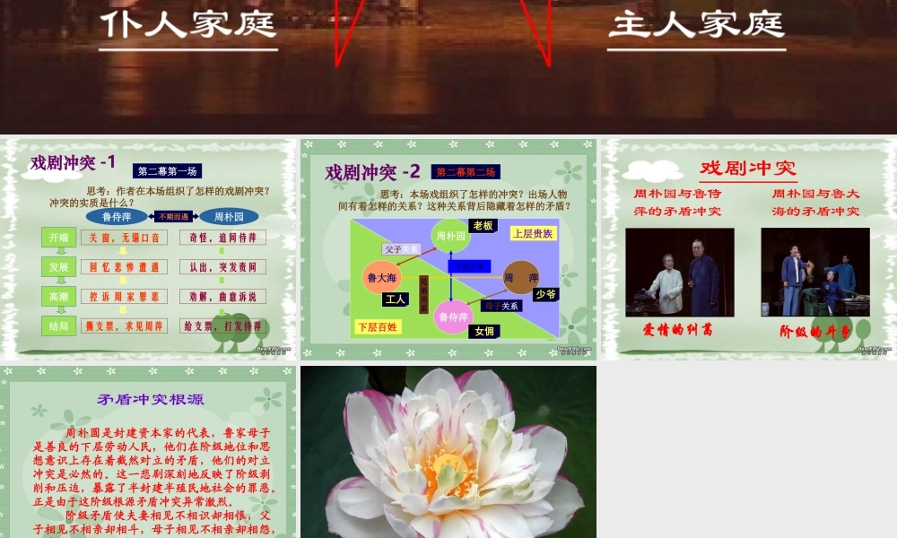 戏剧冲突二 高一语文雷雨教学课件[整理五套]苏教版1