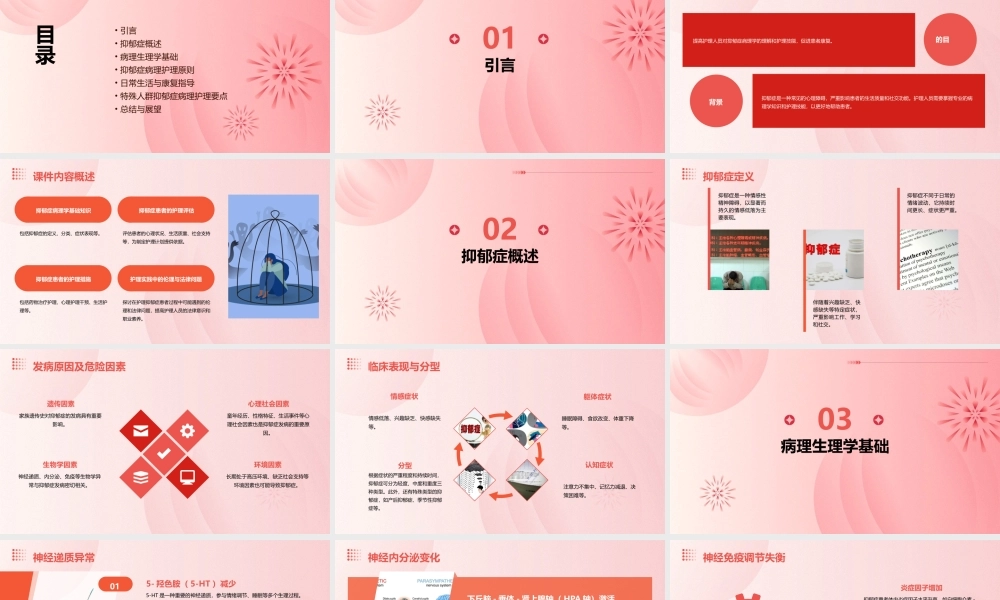精神科病理学之抑郁症病理护理课件