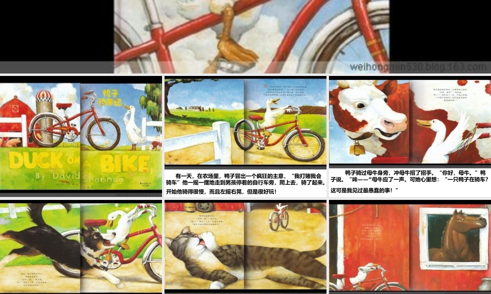绘本故事《鸭子骑车记》