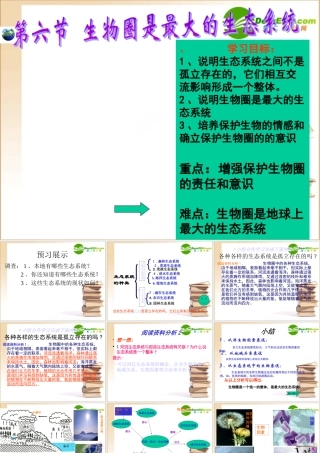 七年级生物生物圈是最大的生态系统课件人教版 课件