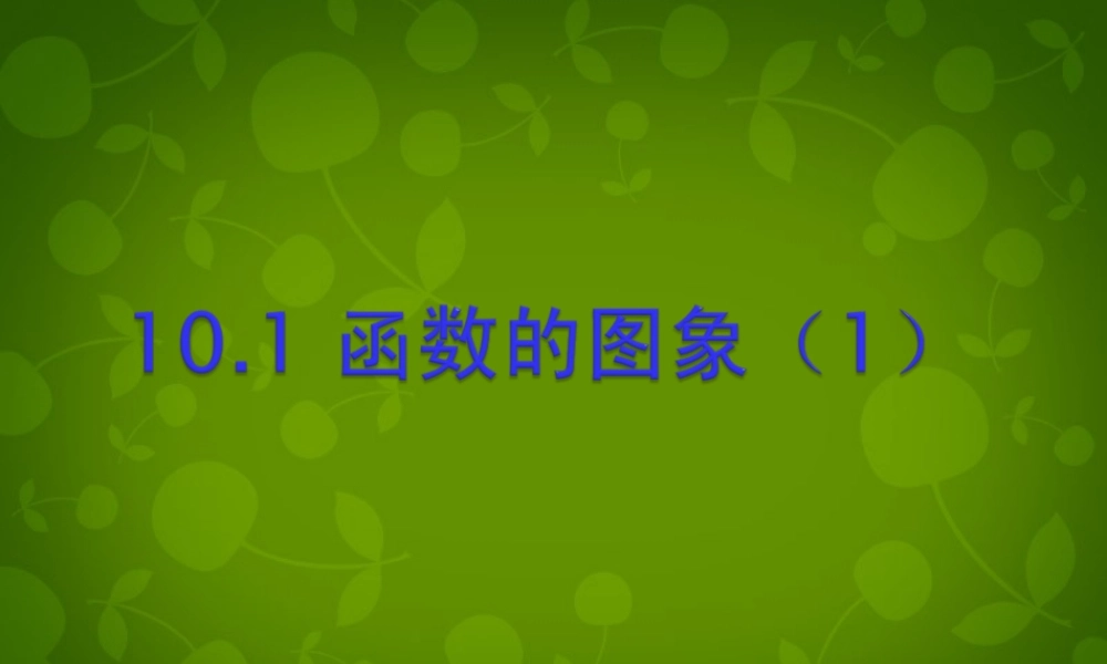 八年级数学下册 10.1 函数的图像课件1 (新版)青岛版 课件