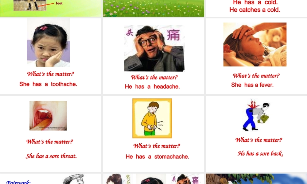 八年级英语What’sthematter