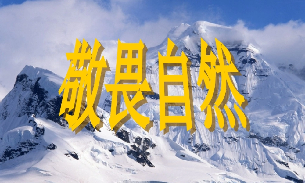 八年级语文下册(敬畏自然)课件 人教新课标版 课件