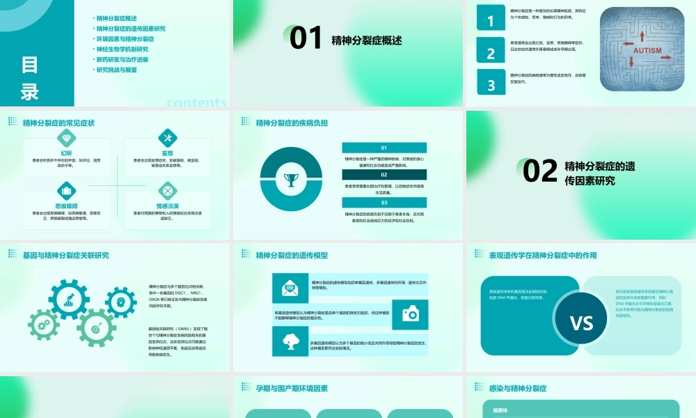 精神分裂症病因学研究进展课件