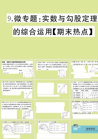 八年级数学上册 第二章 实数 微专题：实数与勾股定理的综合运用作业课件 (新版)北师大版 课件