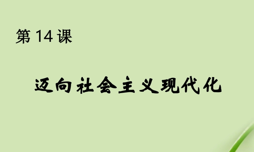 八年级历史下册 第14课 迈向社会主义现代化课件 北师大版 课件