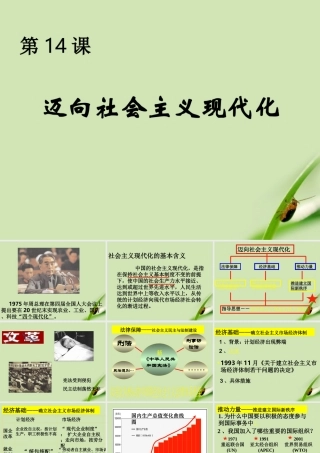 八年级历史下册 第14课 迈向社会主义现代化课件 北师大版 课件