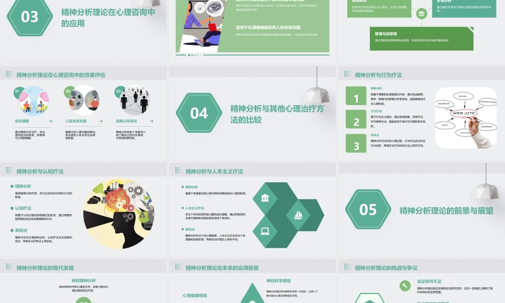 精神分析理论及治疗方法通用课件