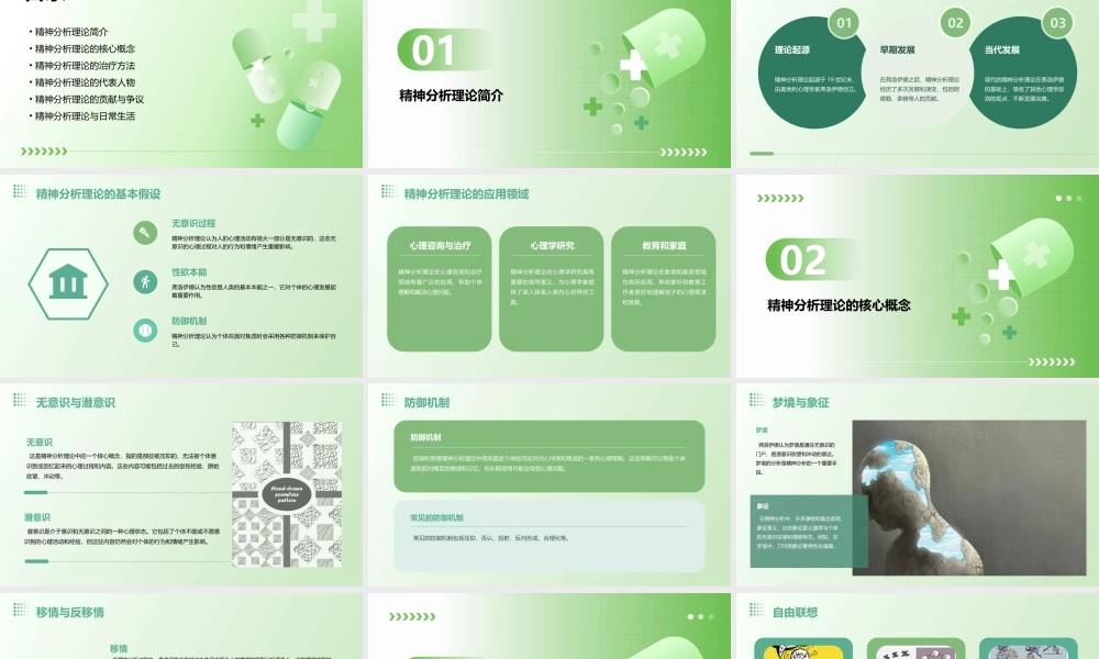 精神分析理论概述完全版课件