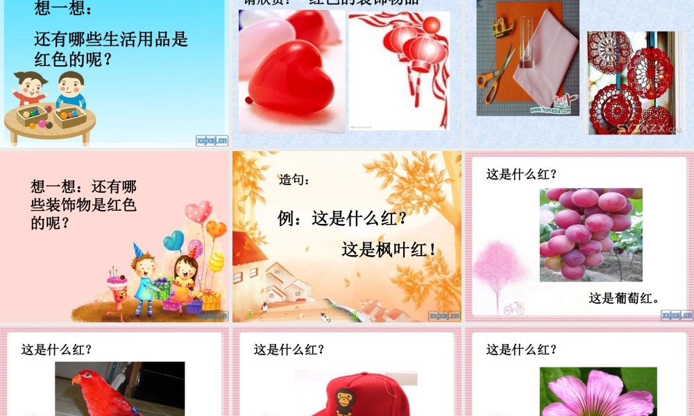 小班语言《这是什么红》课件