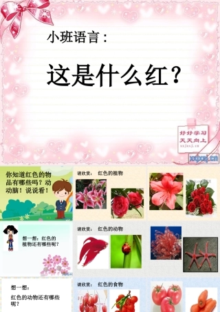 小班语言《这是什么红》课件